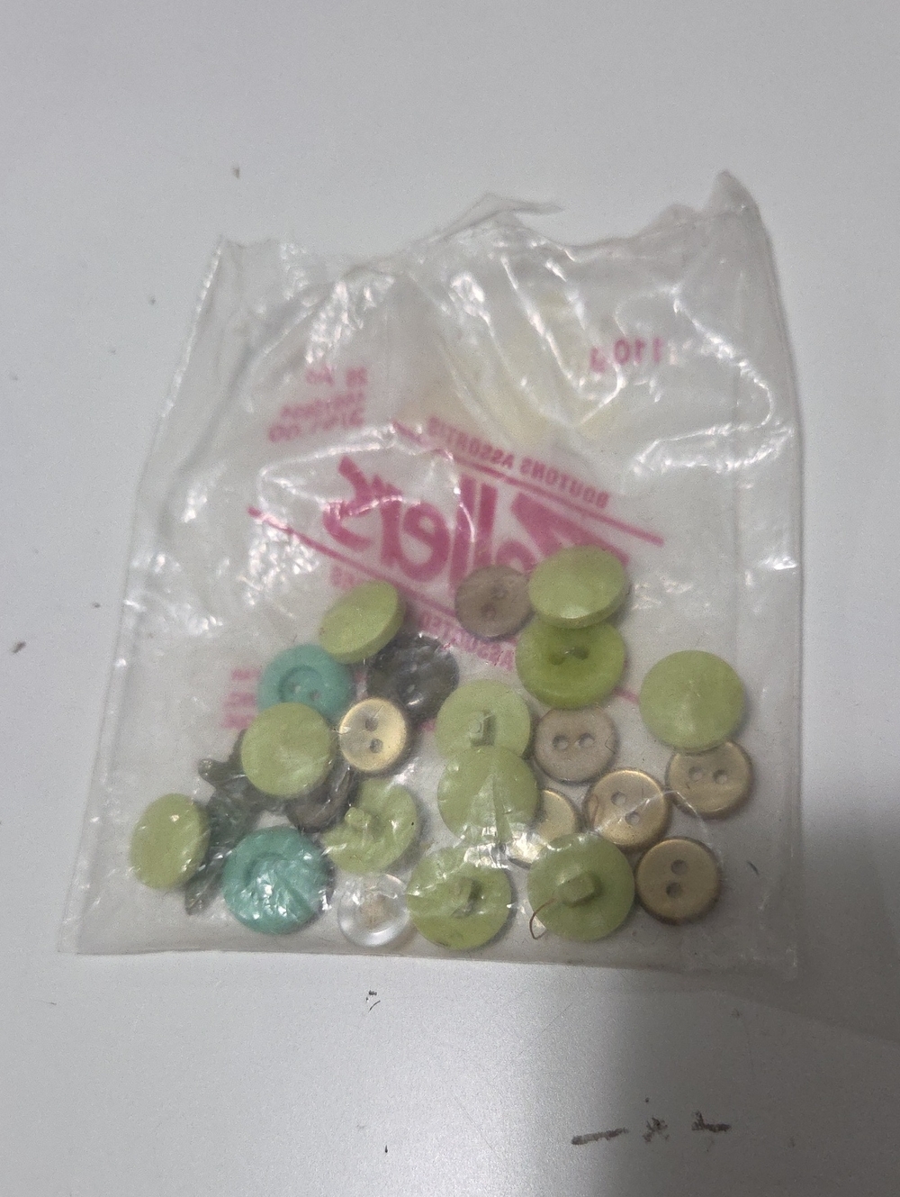 Vintage Green Buttons Zellers